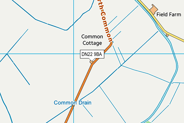 DN22 9BA map - OS VectorMap District (Ordnance Survey)