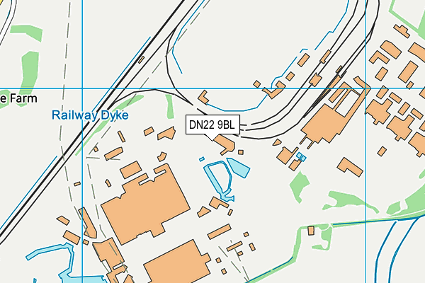 DN22 9BL map - OS VectorMap District (Ordnance Survey)