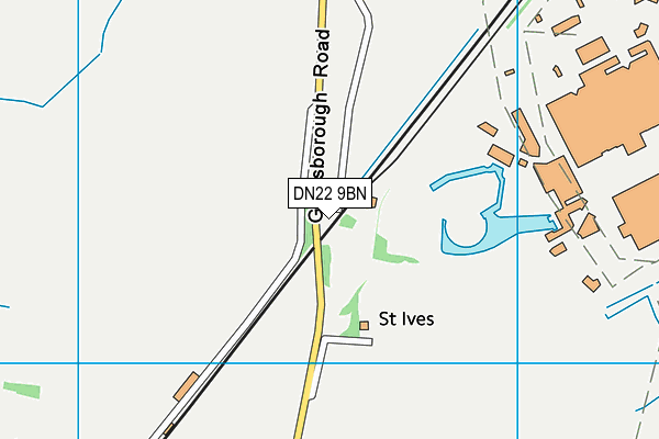 DN22 9BN map - OS VectorMap District (Ordnance Survey)
