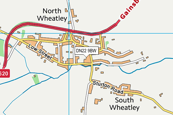 DN22 9BW map - OS VectorMap District (Ordnance Survey)