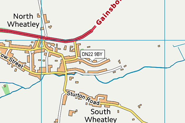 DN22 9BY map - OS VectorMap District (Ordnance Survey)