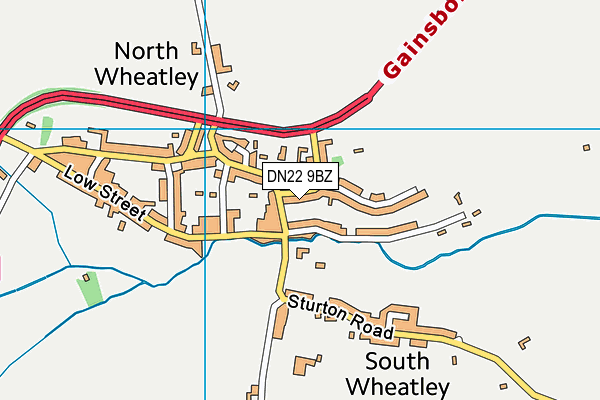 DN22 9BZ map - OS VectorMap District (Ordnance Survey)