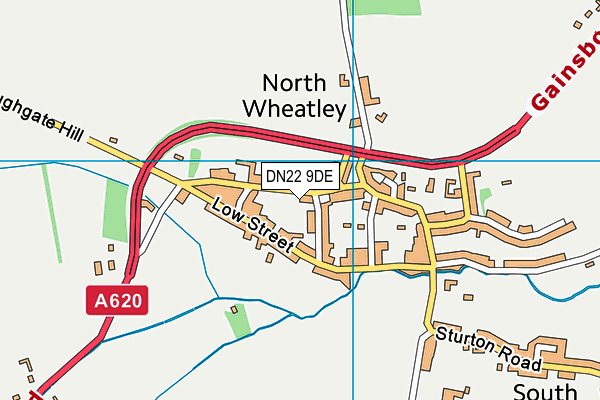 DN22 9DE map - OS VectorMap District (Ordnance Survey)