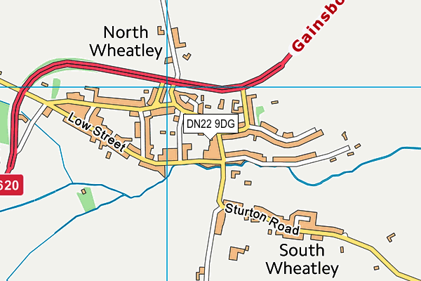 DN22 9DG map - OS VectorMap District (Ordnance Survey)