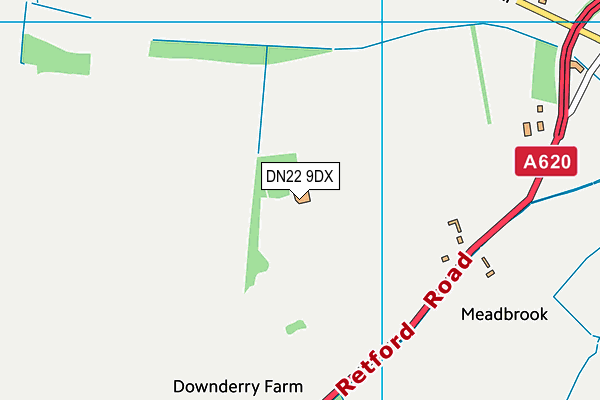 DN22 9DX map - OS VectorMap District (Ordnance Survey)