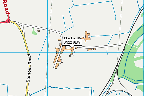 DN22 9EW map - OS VectorMap District (Ordnance Survey)