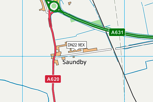 DN22 9EX map - OS VectorMap District (Ordnance Survey)