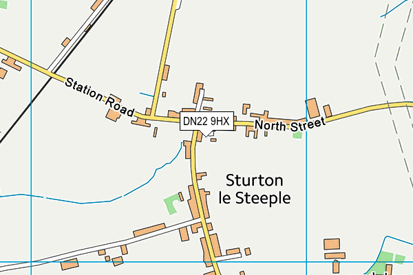 DN22 9HX map - OS VectorMap District (Ordnance Survey)