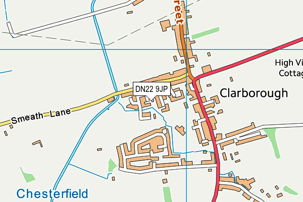 DN22 9JP map - OS VectorMap District (Ordnance Survey)