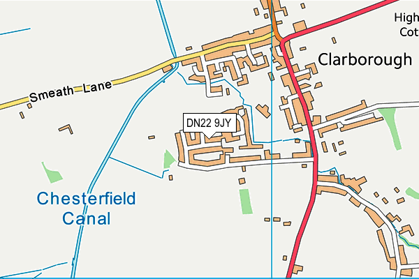 DN22 9JY map - OS VectorMap District (Ordnance Survey)