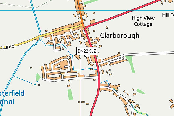 Clarborough Primary School map (DN22 9JZ) - OS VectorMap District (Ordnance Survey)
