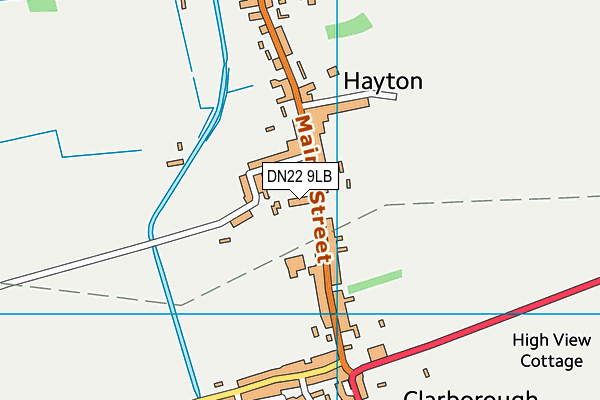 DN22 9LB map - OS VectorMap District (Ordnance Survey)