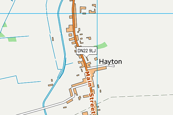 DN22 9LJ map - OS VectorMap District (Ordnance Survey)