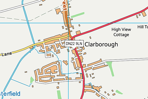 DN22 9LN map - OS VectorMap District (Ordnance Survey)