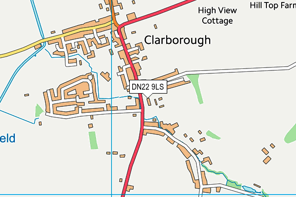DN22 9LS map - OS VectorMap District (Ordnance Survey)
