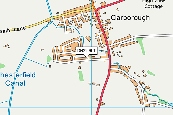 DN22 9LT map - OS VectorMap District (Ordnance Survey)