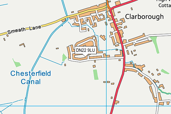 DN22 9LU map - OS VectorMap District (Ordnance Survey)