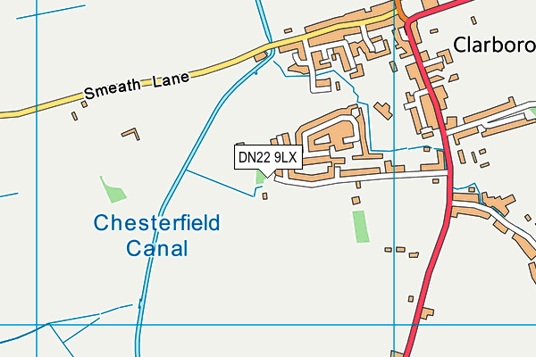 DN22 9LX map - OS VectorMap District (Ordnance Survey)