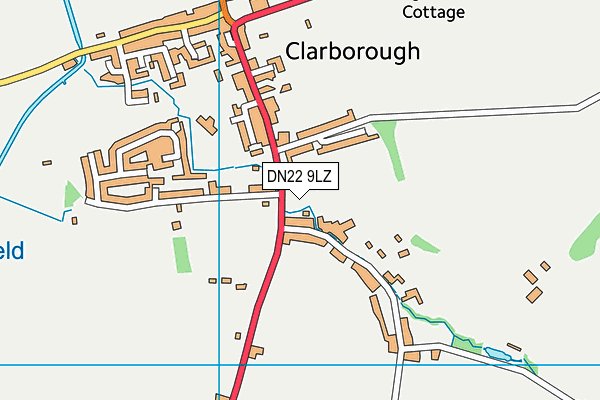 DN22 9LZ map - OS VectorMap District (Ordnance Survey)