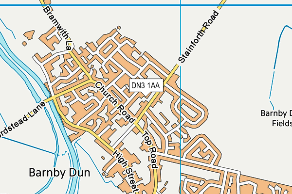 DN3 1AA map - OS VectorMap District (Ordnance Survey)