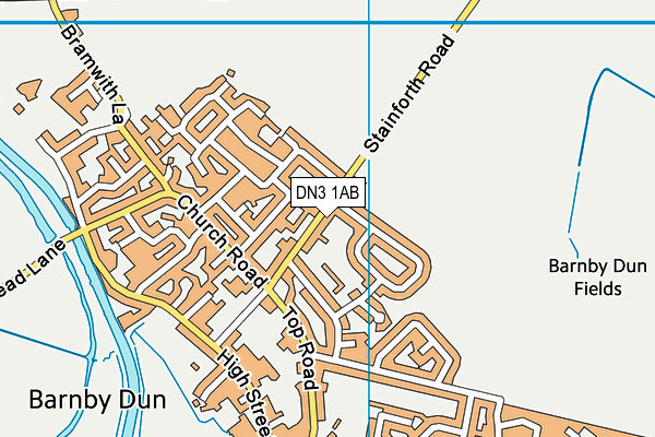DN3 1AB map - OS VectorMap District (Ordnance Survey)