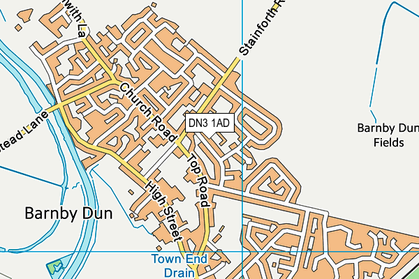 DN3 1AD map - OS VectorMap District (Ordnance Survey)