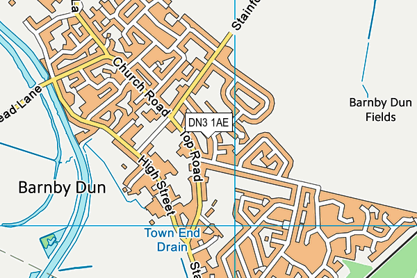 DN3 1AE map - OS VectorMap District (Ordnance Survey)