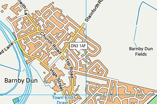 DN3 1AF map - OS VectorMap District (Ordnance Survey)