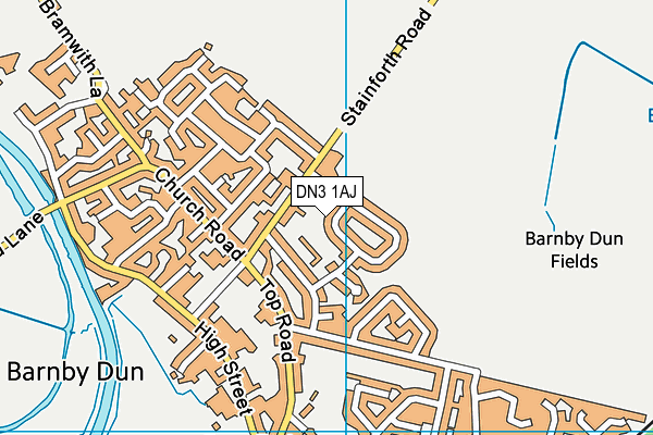 DN3 1AJ map - OS VectorMap District (Ordnance Survey)