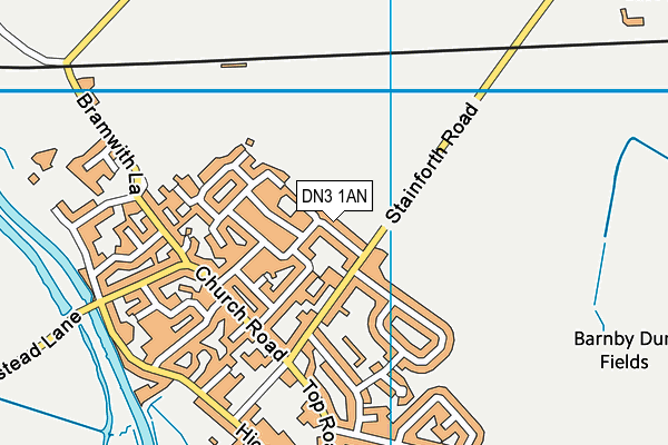 DN3 1AN map - OS VectorMap District (Ordnance Survey)