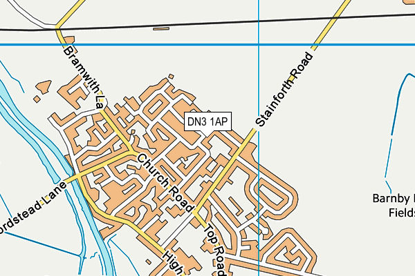 DN3 1AP map - OS VectorMap District (Ordnance Survey)
