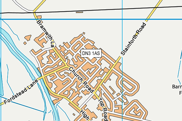 DN3 1AS map - OS VectorMap District (Ordnance Survey)
