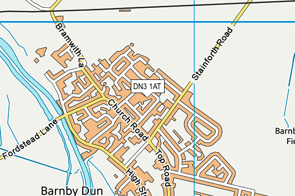 DN3 1AT map - OS VectorMap District (Ordnance Survey)