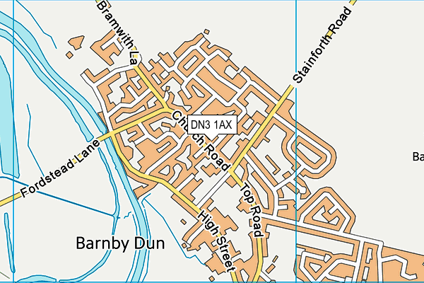 DN3 1AX map - OS VectorMap District (Ordnance Survey)
