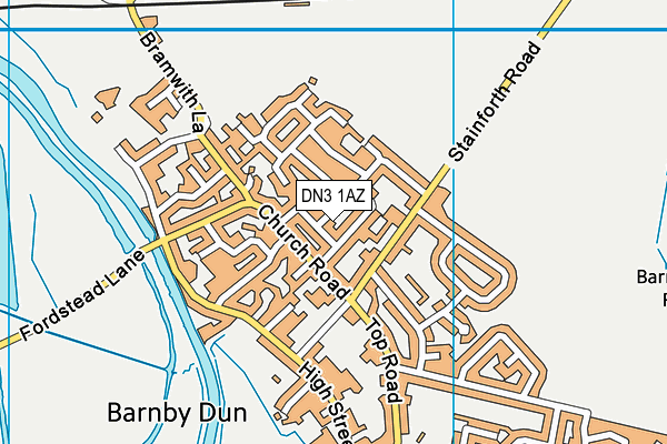 DN3 1AZ map - OS VectorMap District (Ordnance Survey)