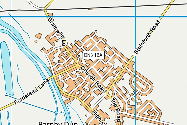 DN3 1BA map - OS VectorMap District (Ordnance Survey)