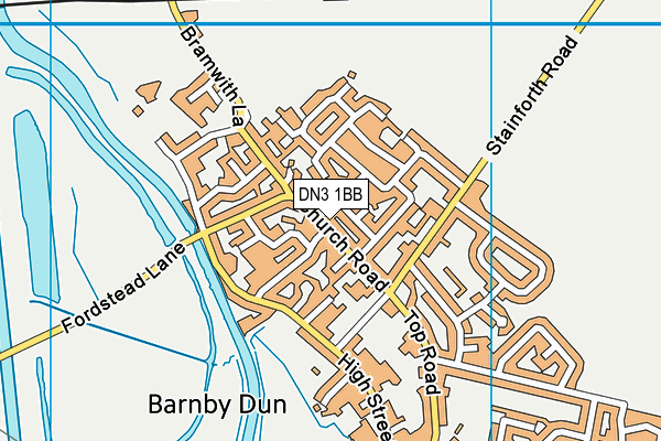 DN3 1BB map - OS VectorMap District (Ordnance Survey)