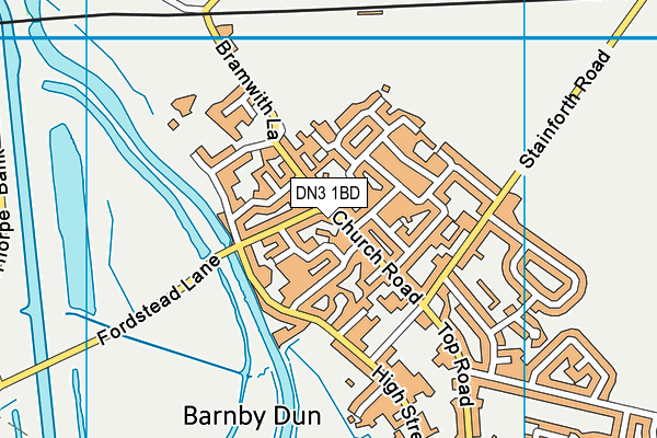 DN3 1BD map - OS VectorMap District (Ordnance Survey)