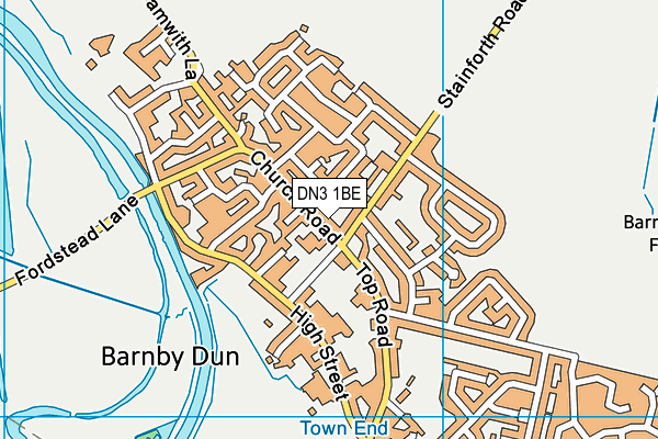 DN3 1BE map - OS VectorMap District (Ordnance Survey)