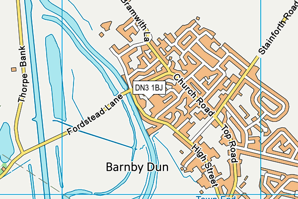 DN3 1BJ map - OS VectorMap District (Ordnance Survey)