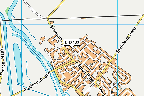 DN3 1BS map - OS VectorMap District (Ordnance Survey)