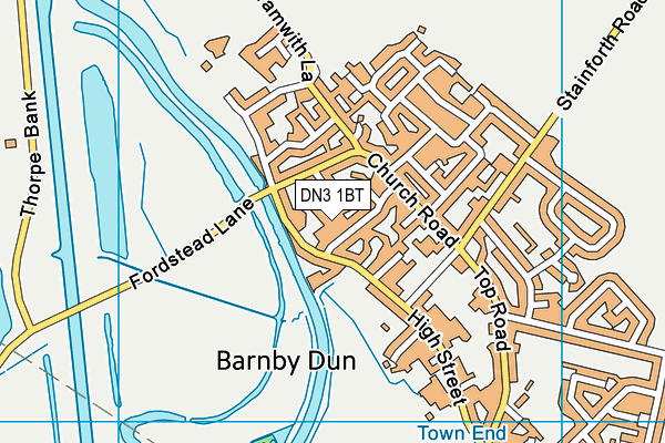 DN3 1BT map - OS VectorMap District (Ordnance Survey)