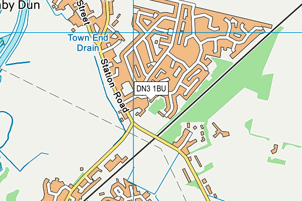 DN3 1BU map - OS VectorMap District (Ordnance Survey)