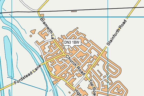 DN3 1BW map - OS VectorMap District (Ordnance Survey)