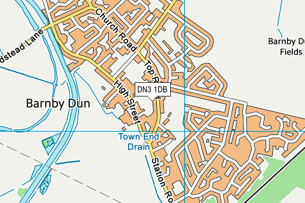 DN3 1DB map - OS VectorMap District (Ordnance Survey)
