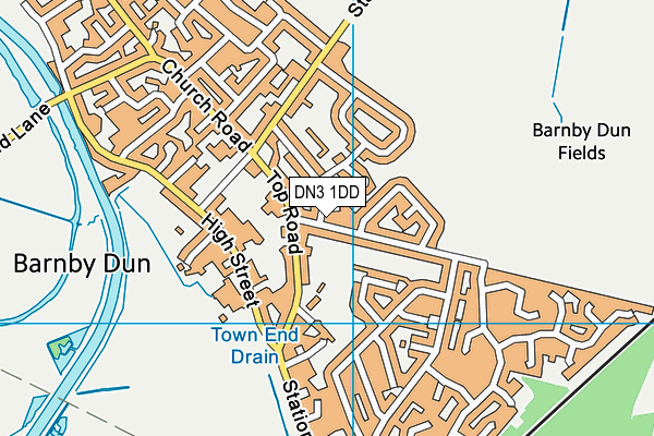 DN3 1DD map - OS VectorMap District (Ordnance Survey)