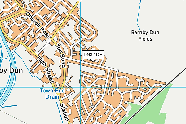 DN3 1DE map - OS VectorMap District (Ordnance Survey)