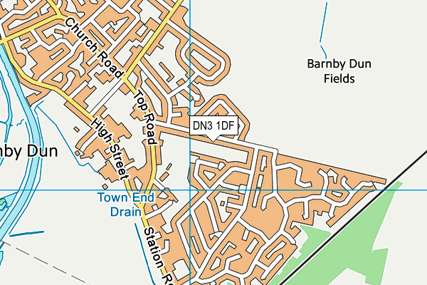 DN3 1DF map - OS VectorMap District (Ordnance Survey)