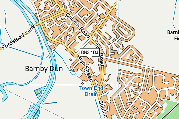 DN3 1DJ map - OS VectorMap District (Ordnance Survey)