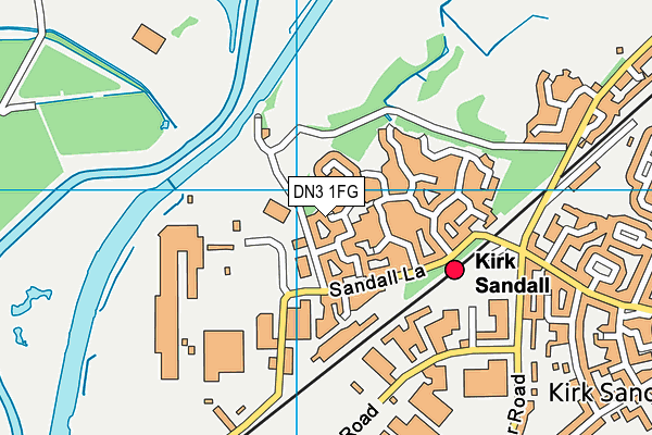 DN3 1FG map - OS VectorMap District (Ordnance Survey)